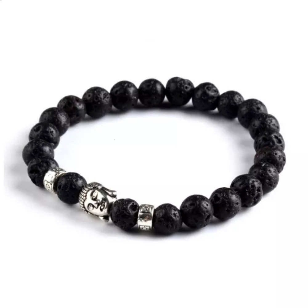 Healing Lava Stone Buddha Bracelet Essential Oils